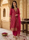 Bs 149 Jacard Weaving Work Kurti With Bottom Dupatta